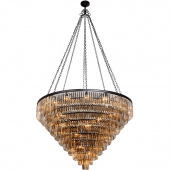 Pałacowy żyrandol Vitaluce, bursztynowe kryształy VE1809-1/16+28+1