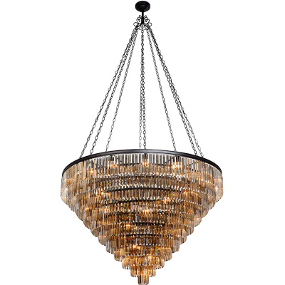 Pałacowy żyrandol Vitaluce, bursztynowe kryształy VE1809-1/16+28+1