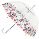 Parasol damski w kwiaty, przezroczysty 85 cm Smati Paris UBUL6609