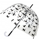 Parasol przezroczysty w koty 85 cm Smati Paris UBUL1044