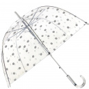 Parasol przezroczysty w srebrne kropki Smati Paris UBUL5050