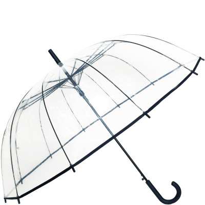 Parasol przezroczysty z czarną opaską i rączką Smati Paris UBUL1312