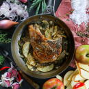 Patelnia 24 cm żelazo pokryte woskiem pszczelim de Buyer Mineral B Bois Pro D-5680-24