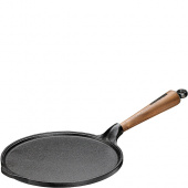 Patelnia do smażenia naleśników z rączką z orzecha włoskiego Skeppshult 23cm 0031V