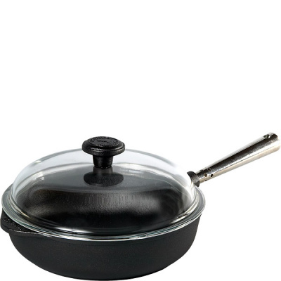 Patelnia głęboka ze szklaną pokrywą Chef's Skeppshult 25cm 0120