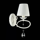 Perłowy kinkiet z kryształem Passarinho Maytoni Classic ARM001-01-W