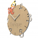 Personalizowany zegar ścienny dla dziecka Ośmiornica CalleaDesign 57-10-14