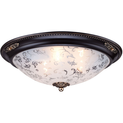 Plafon sufitowy, klasyczny, piaskowany wzór na kloszu Diametrik Maytoni Classic C907-CL-03-R