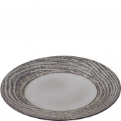Płaski talerz porcelanowy 26 cm Arborescence Revol szary RV-648345-6
