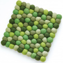 Podkładka pod gorące naczynia z wełny owczej Lana Verde zielona CI-469905