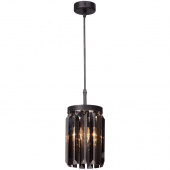 Pojedyncza lampa wisząca czarne kryształy Vitaluce VE5155-1/1S