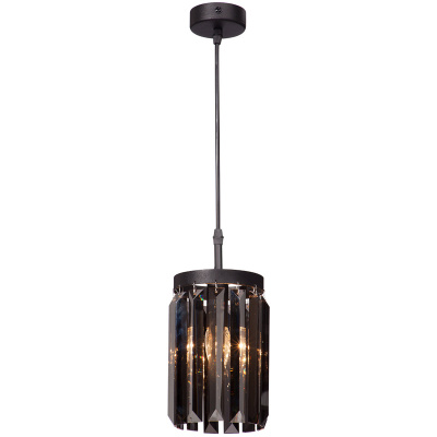 Pojedyncza lampa wisząca czarne kryształy Vitaluce VE5155-1/1S