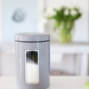 Pojemnik kuchenny miętowy, metalowy z okienkiem Classic Wesco 321206-51