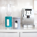 Pojemnik kuchenny turkusowy, metalowy z okienkiem Classic Wesco 321206-54