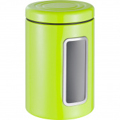 Pojemnik kuchenny zielony, metalowy z okienkiem Classic Wesco 321206-20