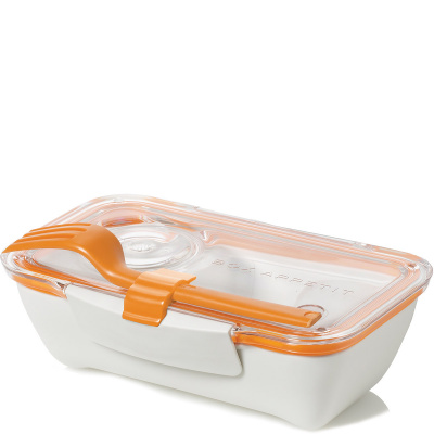 Pojemnik na lunch Bento Box Black Blum biało-pomarańczowy BT003