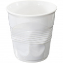Pojemnik porcelanowy w formie gniecionego kubka 1 Litr Revol Froisses biały RV-641914-1