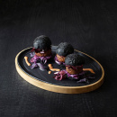 Półmisek do steków 35 cm, porcelanowa imitacja czarnego łupka Basalt Revol RV-654185-4