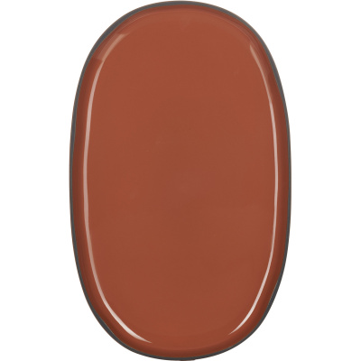 Półmisek owalny z rantem 35 x 21 cm Caractere Revol cynamonowy RV-652761-4