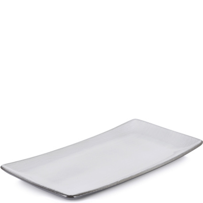 Półmisek porcelanowy na owoce morza 30x15 cm Revol Swell biały piasek RV-653537-6