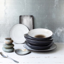 Półmisek porcelanowy na owoce morza 30x15 cm Revol Swell brązowy piasek RV-653539-6