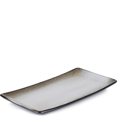 Półmisek porcelanowy na owoce morza 30x15 cm Revol Swell brązowy piasek RV-653539-6