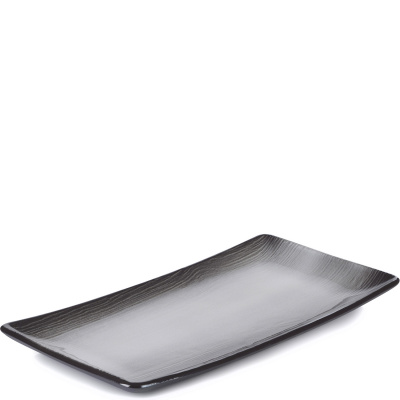 Półmisek porcelanowy na owoce morza 30x15 cm Revol Swell czarny piasek RV-653538-6