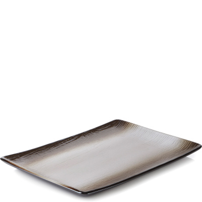 Półmisek prostokątny na owoce morza 32x23 cm Revol Swell brązowy piasek RV-653542-2
