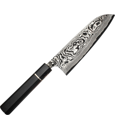 Profesjonalny nóż kuchenny Santoku 18 cm Takeshi Saji EBH stal VG-10, heban H-V10D-SA-180EBH