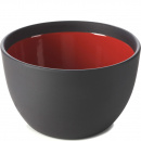 Salaterka porcelanowa 300 ml Solid & Likid Revol, czarna, czerwone wnętrze RV-646399-6