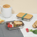 Sandwich Box stalowy z bambusową pokrywką Black Blum oliwkowy BAM-SB010