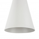 Smukła, biała lampa wisząca do jadalni, biały stożek Bicones Maytoni Modern P359-PL-140-W