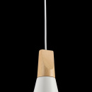 Smukła, biała lampa wisząca do jadalni, biały stożek Bicones Maytoni Modern P359-PL-140-W