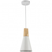 Smukła, biała lampa wisząca do jadalni, biały stożek Bicones Maytoni Modern P359-PL-140-W