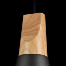 Smukła, czarna lampa wisząca do jadalni - mały stożek Bicones Maytoni Modern P359-PL-140-C