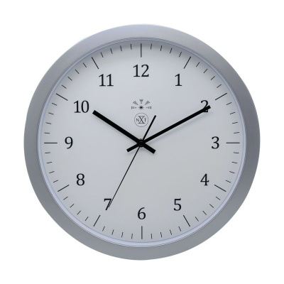 Srebrny zegar sterowany radiowo Classic Nextime 7322 RC