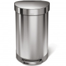 Stalowy kosz na śmieci półokrągły 45 Litrów simplehuman CW2030