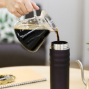 Stalowy kubek termiczny z powłoką ceramiczną Kyocera Twist Top różowy MB-12SPK