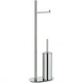 Stalowy zestaw do WC, uchwyt na papier toaletowy i szczotka do WC Lucido Kela KE-22698