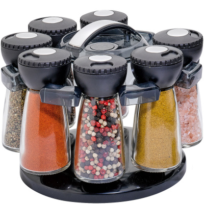 Stojak na przyprawy obrotowy - 8 szklanych pojemników KU-2620001008