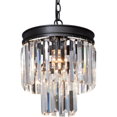 Subtelna lampa wisząca z podłużnymi kryształami Vitaluce VE5151-1/3+1