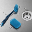 Szczotka do mycia naczyń z dodatkową myjką CleanTech Joseph Joseph niebieska 85159