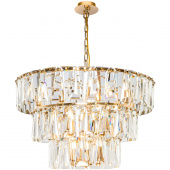 Szklana lampa wisząca złota podstawa 77 cm Puntes Maytoni MOD043PL-18G