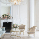 Szklana, złota lampa wisząca 68 cm Puntes Maytoni MOD043PL-12G