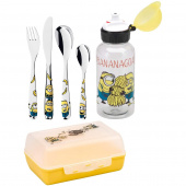 Sztućce dla dzieci, bidon, pojemnik na śniadanie Minionki WMF oryginał 1286079980