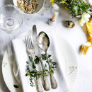 Sztućce młotkowane Honeybourne Robert Welch 24 sztuki + 6 łyżeczek do kawy HONBR1099V/30