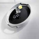 Taca owalna z uchwytami i gumowym wnętrzem fioletowa Spacy Wesco 322102-36