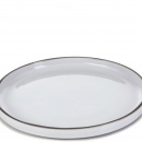 Talerz deserowy, płaski z rantem 21 cm Caractere Revol biały RV-652798-4