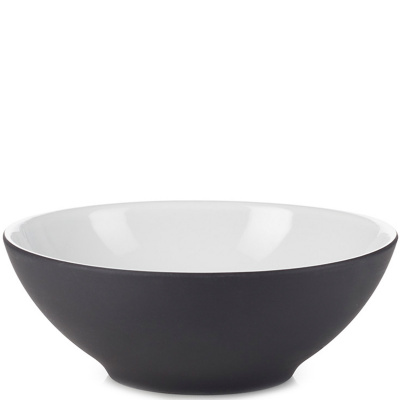 Talerz głęboki 19 cm Equinoxe Revol czarny, białe wnętrze RV-651441-6