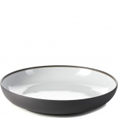Talerz głęboki 23,5 cm Solid & Likid Revol, czarny, białe wnętrze RV-649099-4